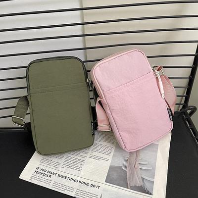 Dames Crossbody Canvas Telefoon Tas - Ultralicht, Draagbaar, Zomers Klein Vierkant Ontwerp