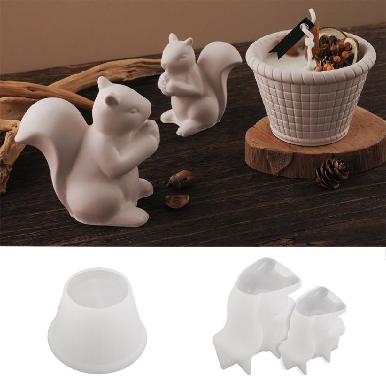 Multi Purpose Silicone Mold Portable Silicone Squirrel Basket Mold For Artistic Resin And Plaster Crafting