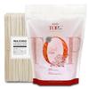 Italwax Face-Only Hot Film Wax Coral + Waxing Monster Spatula L 100 Pcs 1 Pcs 750ml