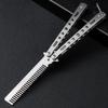 Foldable Butterfly Knife Comb with Buckle Styling Tool Comb New Beard Comb  Photo Props