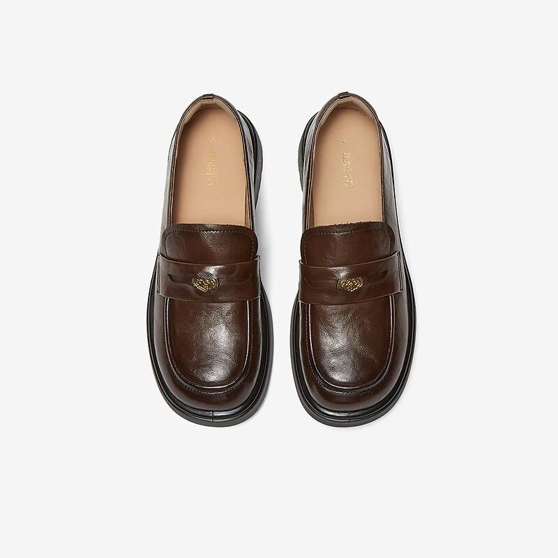 BASTO Leder Damen Plateau-Single-Schuhe