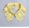 Fashion Beading Fake Collar For Women White Lace Hollow False Detachable Collar Lapel Shirt Tie Necklace Clothes Accessory