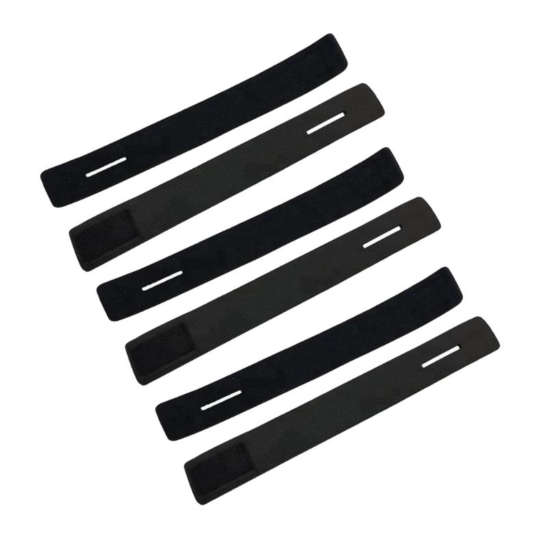 6 шт. Ремень для удочки Регулируемая стяжка для удочки Пояс для удочки Эластичная обмотка для удочки Эластичная стяжка для удилища чёрный