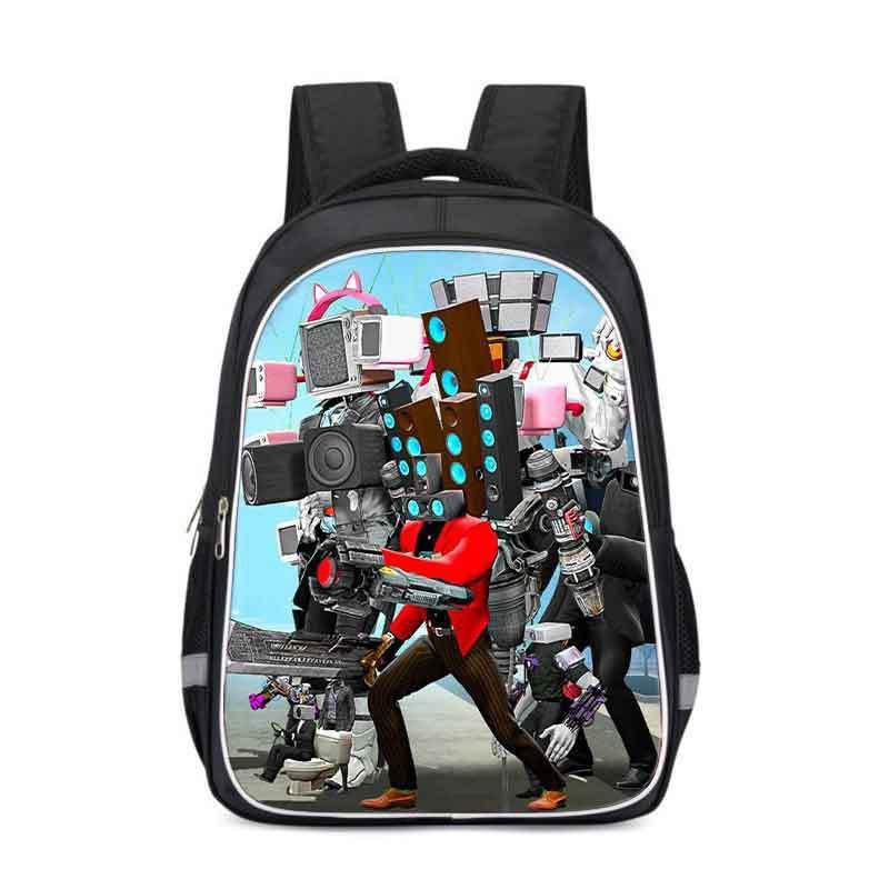 Kids School Backpack Boys Girls - Lightweight Ergonomic Design With Reflective Safety Stripes Oxford Fabric Cartoon Print