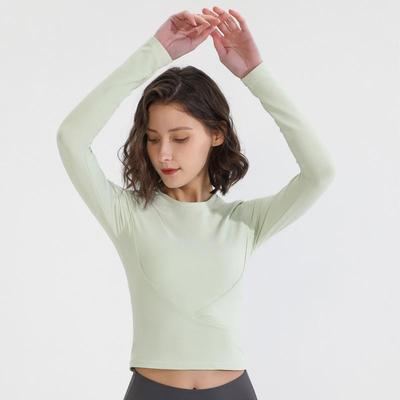 Top sportivi da donna a manica lunga ad asciugatura rapida per yoga e fitness per autunno/inverno