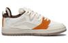 Li Ning Pro Textile, Synthetic Leather Slip Resistant Abrasion Resistant Low top Skateboard Shoes Women's White Orange AECT016-1