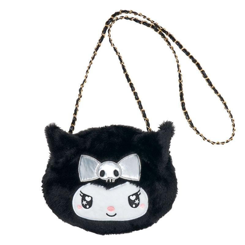 Sanrio Kuromi Face-Shaped Fur Bag Japan NEW Sanrio Characters