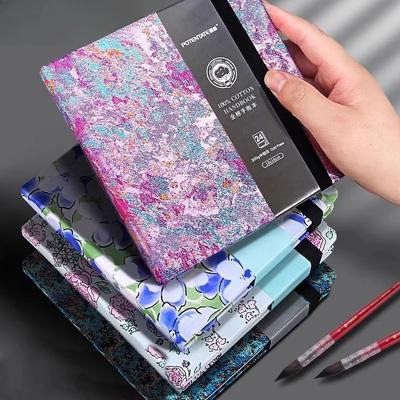Cotton Watercolor Book 300g Organ Book Fabric Folding Hand Ledger Fine Grain Portable Watercolor Picture Book