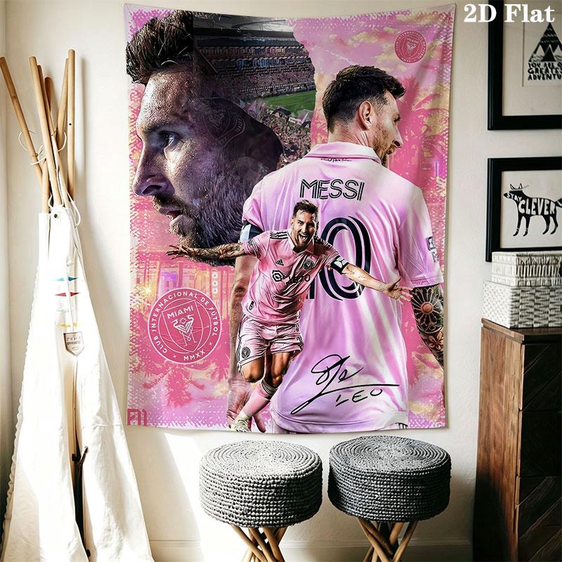Messi Wall Hanging Printed Fabric Blanket Decorative Tapestries for Bedroom Living Room Home Decor