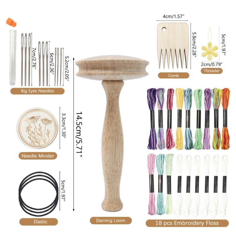 Wooden Darning Supplies DIY Kits Darning Mushroom Patching Tool Pant Clothes Socks Bag Home Sewing Wood Mending Device