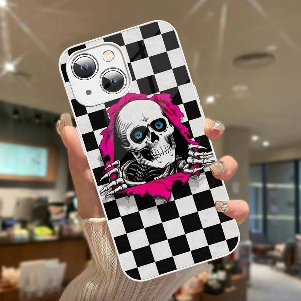 Skateboard Marke P-Powell P-Peralta Gehärtetes Glas Für Iphone 14 13 12 11 Pro Mini XS MAX 14Plus X XS XR Hülle