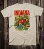 Retro Travel Tee T Shirt Indiana Drag Racing Indy 500 Racers Road Hoosier
