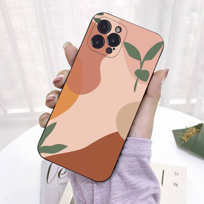 Watercolor Paint Flower Leaf Phone Case Silicone Soft For Iphone 14 13 12 11 Pro Mini XS MAX 8 7 6 Plus X 2020 XR Shell