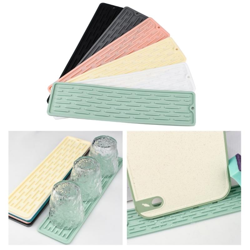 Durable Silicone Heat Mat Nonslip Dish Drainer Mat Silicone Quick Dry Pad