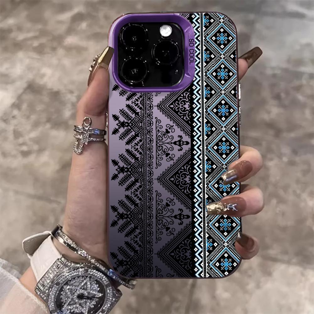 Retro Ethnic European Phone Case For IPhone 16 11 12 13 17 Pro Max Case 14 15 Plus 16E 17Air Shockproof Hard IMD INS Cover