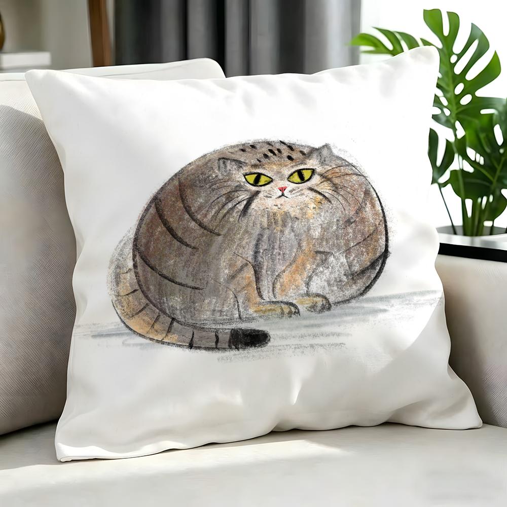 Animal PPallass cat Cushion Cover Cushion Cover Set Pcs x x x Pillowcase Decorative Sofa Home Decor