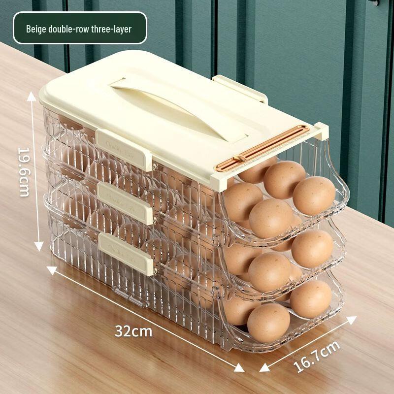 Automatic Rolling Refrigerator Egg Storage Box