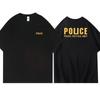 American Police Cotton Shortsleeved Hong Kong Police Force Militarystyle Tough Guy Tshirt With A Halfsleeve Inner Layer