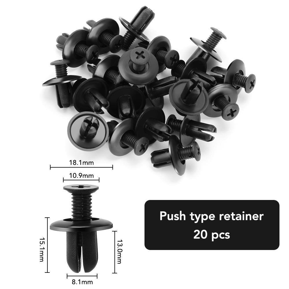 6 Size 100pcs Auto Fastener Clip Mixed Fastener Kit for Peugeot 206 207 208 307 308 407 408 2008 for Citroen C4 C5 C3 C4L