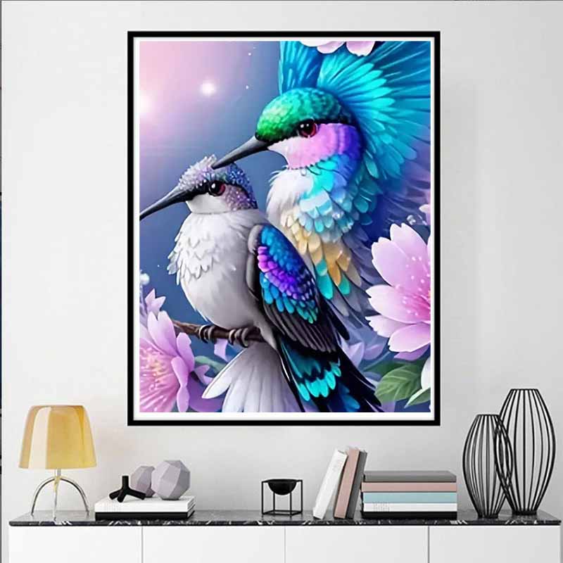 Новое поступление 5D DIY Полная круглая алмазная живопись Цветы и птицы Вышивка крестом Домашний декор Подарок GI12105