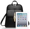 Lunar Berry Backpack, Cute and Stylish, PU Leather, Large Capacity, Women's, Size 111 (Black), Perfect for Commuting, School, Office, Business, or