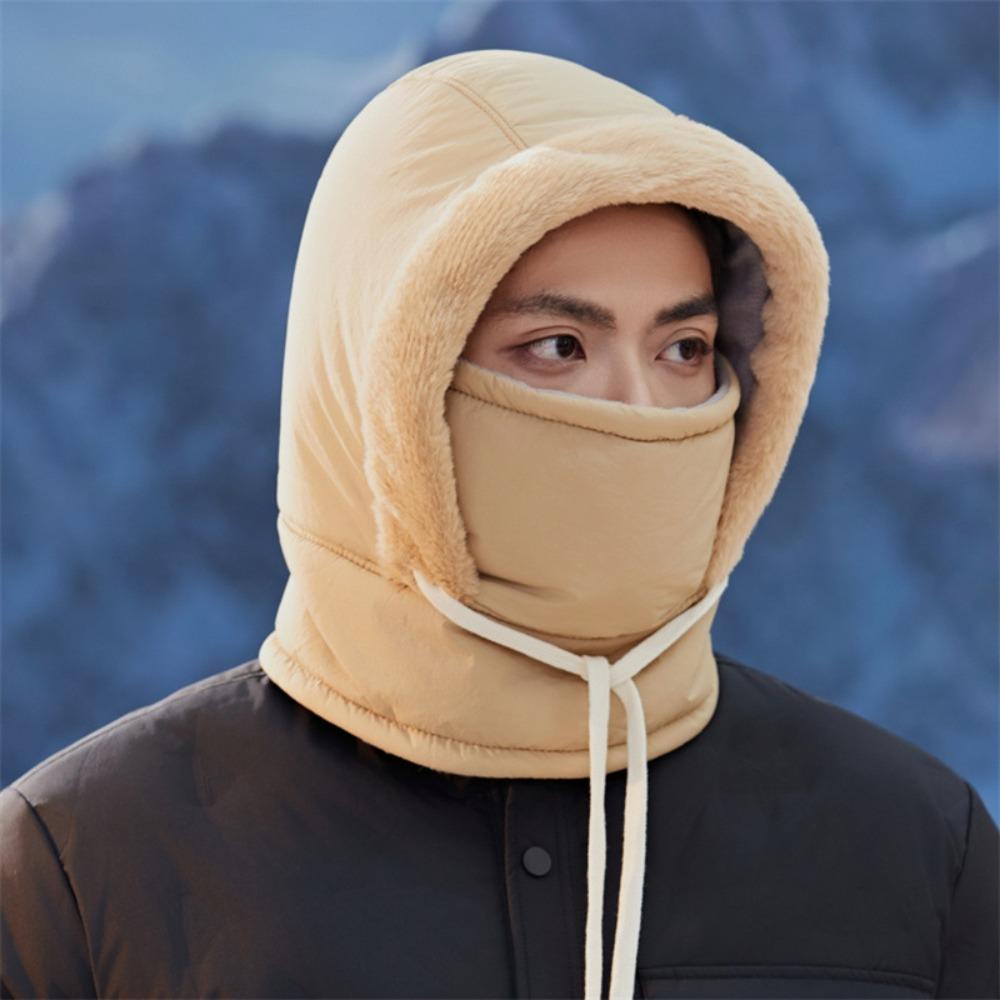 

Утолщенная теплая шапка Сохраняет тепло Защита ушей Шапка Новая велосипедная шапка Зима хаки