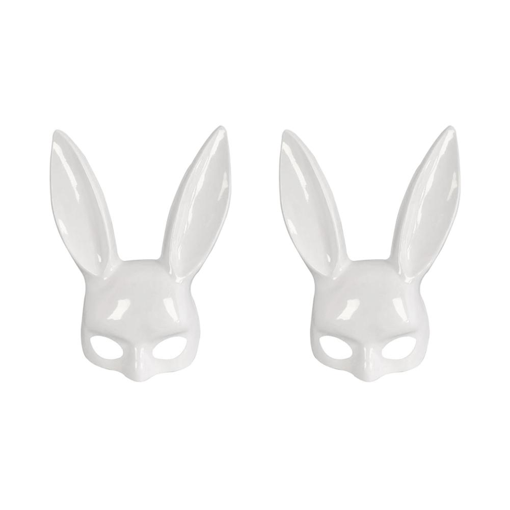 2-1 STÜCK Ganzgesichts-Hase Ohren Hasenmaske Damen Maskerade Anime Cosplay Ganzgesichts-Kopfbedeckung Ostern Halloween Abendveranstaltungs-Zubehör