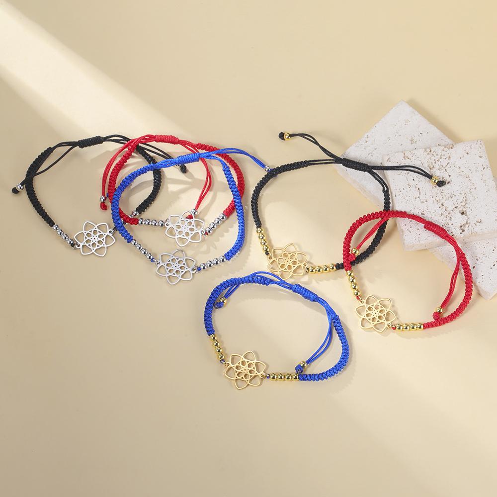 Dawapara Vintage Seed of Life Bracelet Powerful Sacred Geometric Figures Yoga Jewelry Stainless Steel Couple Bracelet