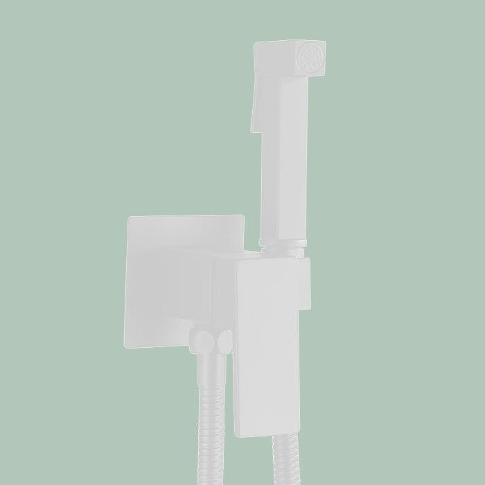 Matte Black Solid Brass (Copper Core) Handheld Bidet Sprayer - Wall-Mounted Health Faucet with Hose & Holder