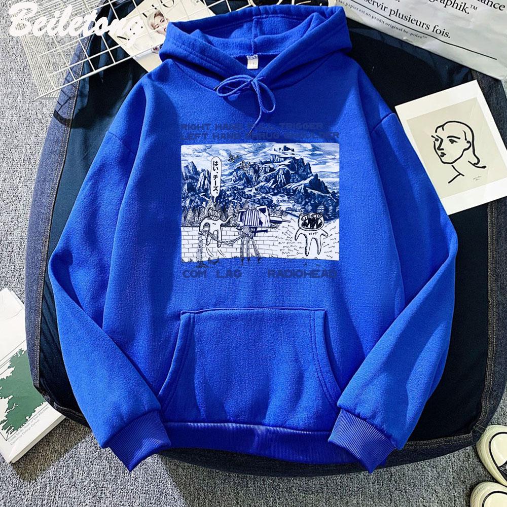 Radiohead Vintage Print Hoodie for Man/Women Hip Hop New York Tour Rock Band Music Album Sweatshirt Pullover Hoodies