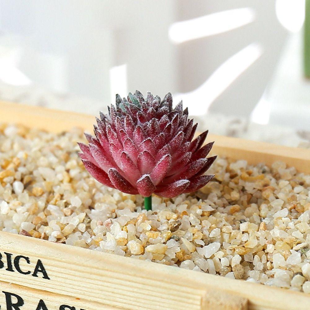 2pcs DIY Artificial Succulent Plants Mini Simulated Floral Plants  Garden