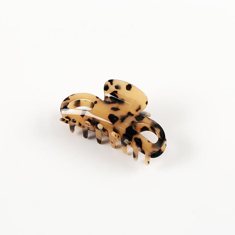 Ausgehöhlte Greifklemme, modische Haarspange mit Leopardenmuster, Haarklammer für den Hinterkopf, gewickelte Haarspange, Haiklammer