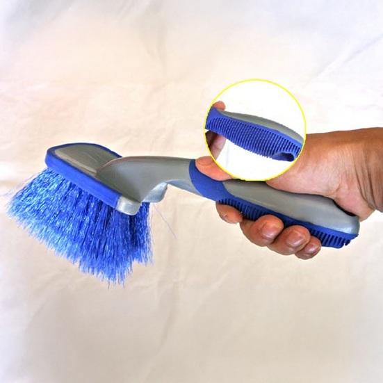 Car Cleaning Brush Soft Bristles Wheel Brush Ergonomic Car Detailing Brush Non-Scratch Tire Rim Cleaning Tool for Wheels Tires Car Seams