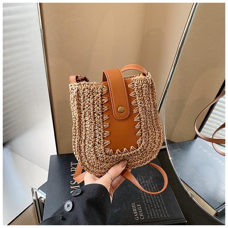 Niche Bags Women's 2025 New Summer Messenger Hand-woven Straw Bags Seaside Vacation Beach Bags