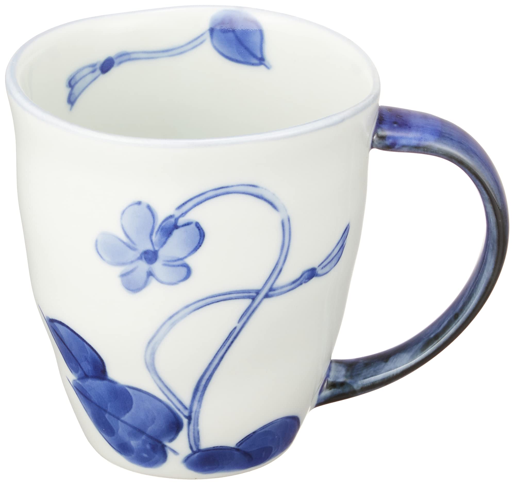 

Hasami Ware Wazan Made in 182600 Mug, Large, 280ml, Violet, Kiln, Japan, белый