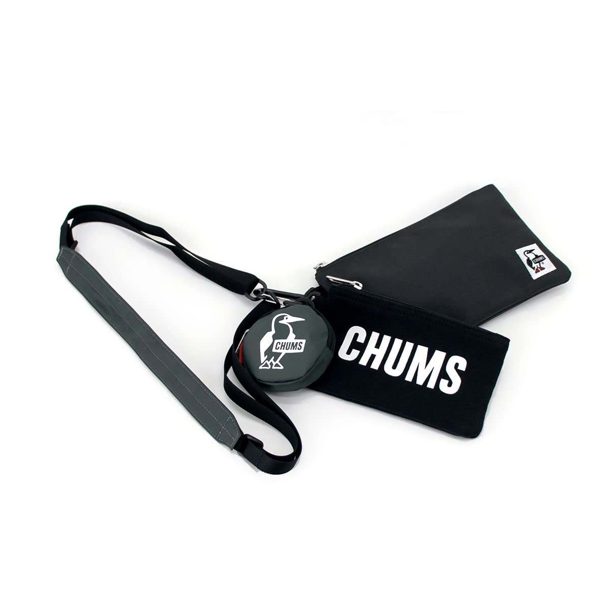 

3P Shoulder Pouch Sweat Nylon One Size [Chums] [CH60-3625] Black/Charcoal