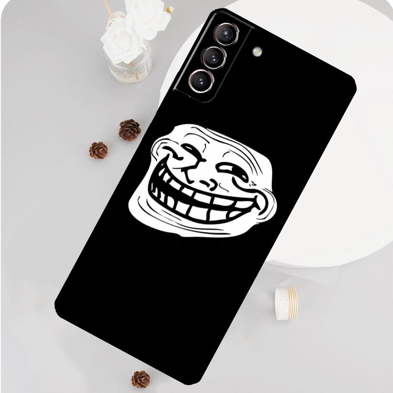 

Чехол-мем Troll Face для Samsung Galaxy S23 FE S20 S21 S22 Ultra S8 S9 S10 Plus Note 10 20 Ultra Мягкая крышка Galaxy S20Ultra
