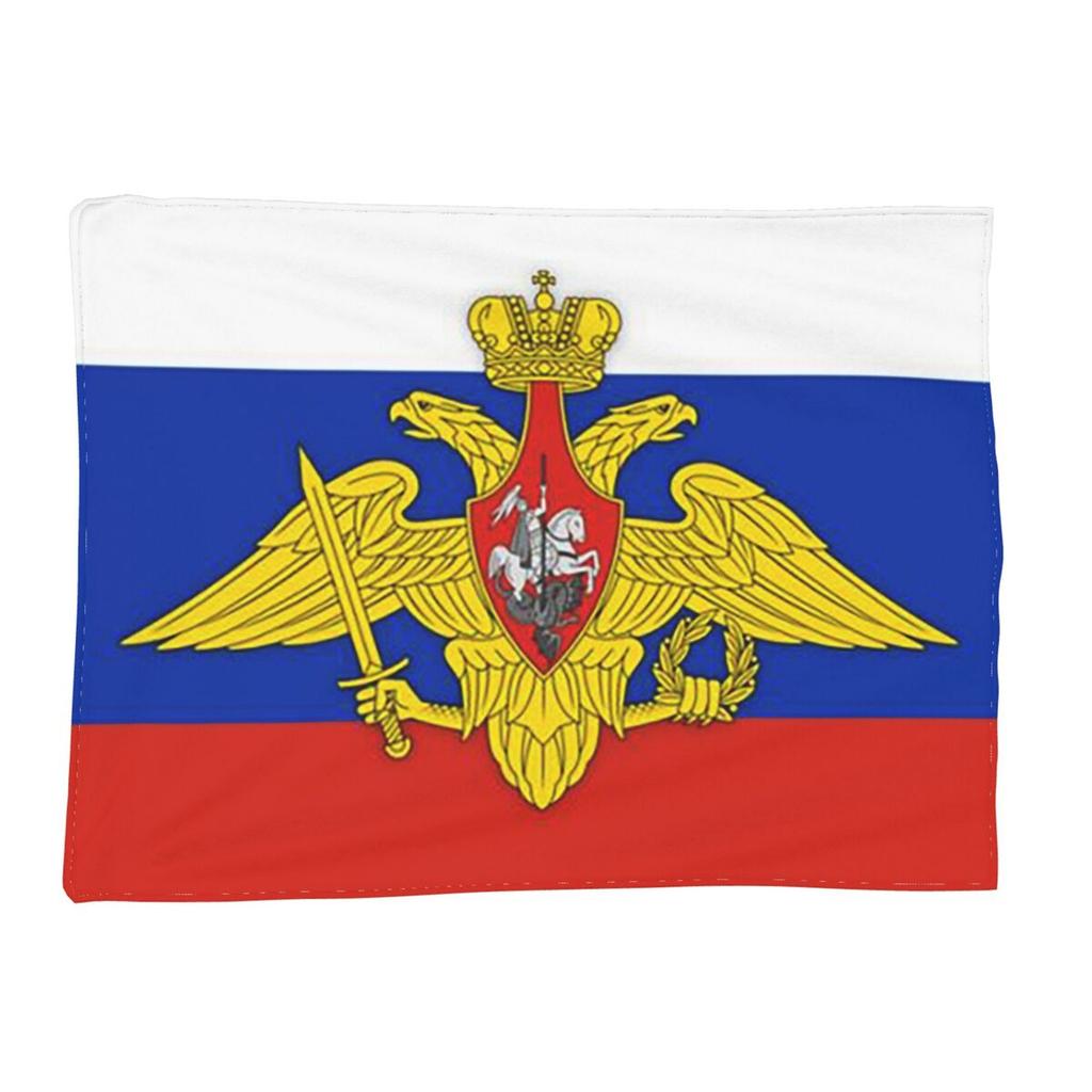 Coat Of Arms Of Russia Russian Flag Blankets Soft Warm Flannel Throw Blanket Bedding for Bed Living Room Picnic Travel Home Sofa
