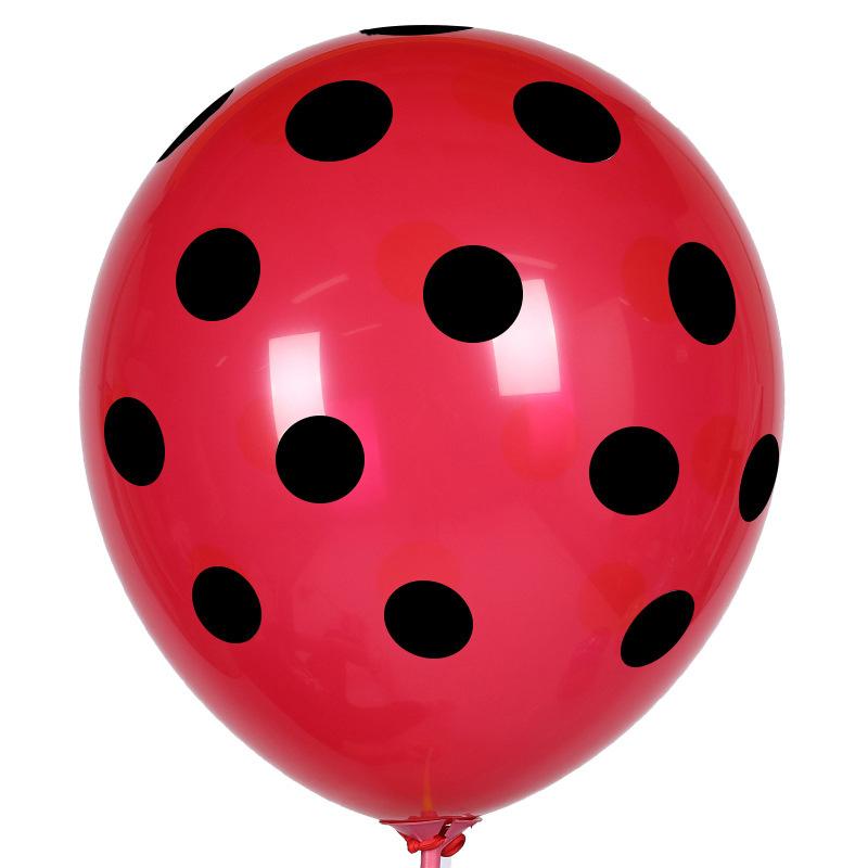 12 Inch Colorful Latex Balloon Birthday Camping Party Children'S Day Polka Dot Print Thickened Balloon