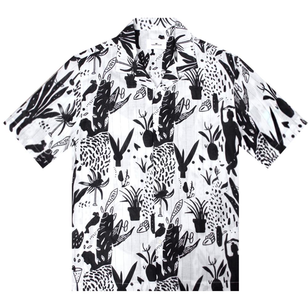 Deosyeocheuhauseu Hawaiian Shirt Abstract-White