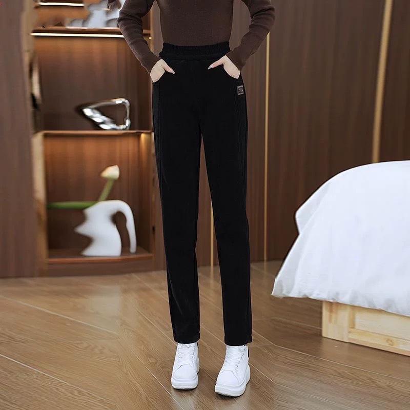 

2024 Узкие теплые вельветовые брюки гаремы с высокой талией для осени/зимы 2XL 90-105 Jin