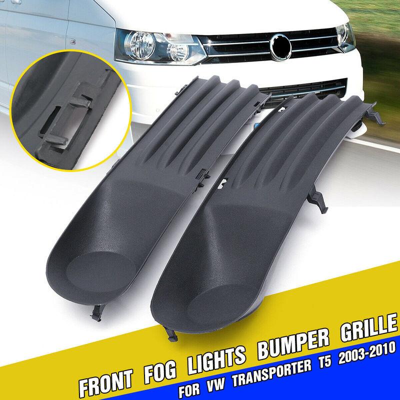 2Pcs Car Fog Light Cover Car Bumper Grill Frame Left & Right 7H0807490A 7H0807489C For VW Transporter T5 2003-2009