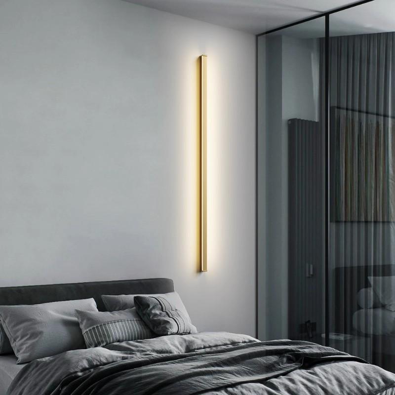 Minimalist Modern Strip Wall Light for Bedroom, Living Room, or Sofa Area