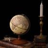 22cm World Globe Earth Map In English Retro Wooden Base Earth Instrument Geography Education Globe Desk Decoration Furniture