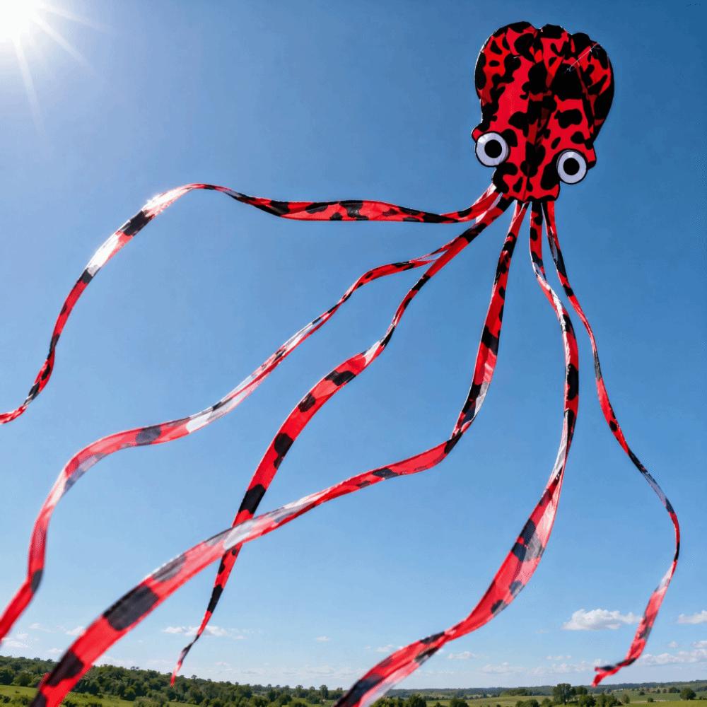 Lightweight Octopus Kite Frameless Soft Animal Kite Portable Single Line Kite Outdoor Fun