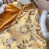 Girls' Chinese Style Sleeveless Qipao Winter Dress AWB023