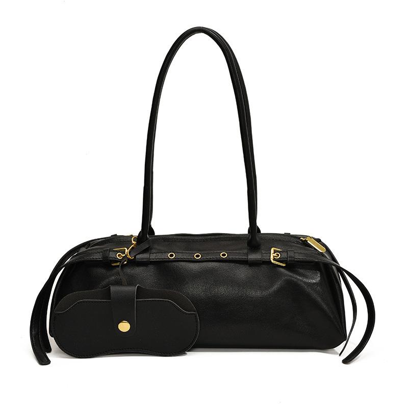 

Niche Single Shoulder Underarm Bag For Women 2026 Newest Trendy Pillow Bag Simple Large Capacity Officer Casual French Style Bag чёрный
