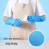 Meiliya Large Thickened Latex Dishwashing Gloves, 3 Pairs
