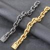 Massive 16mm Wide Link Man Bracelet for Men Vintage 316l Stainless Steel Men's Chain Bracelets Punk Jewelry Male Christmas Gifts