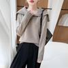 2026 Autumn/Winter Pure Wool Sailor Collar Loose Knit Pullover Sweater